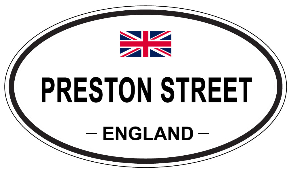 PRESTON STREET, England - Oval Magnet