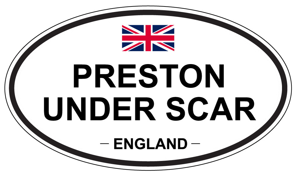PRESTON UNDER SCAR, England - Oval Magnet