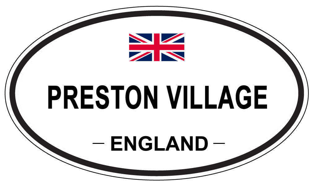 PRESTON VILLAGE, England - Oval Magnet