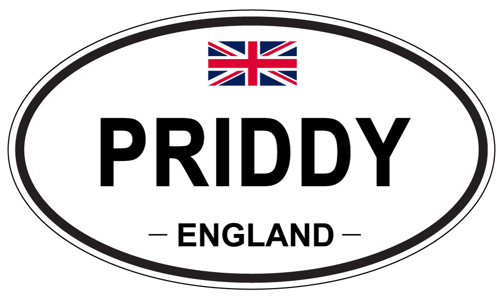 PRIDDY, England - Oval Magnet