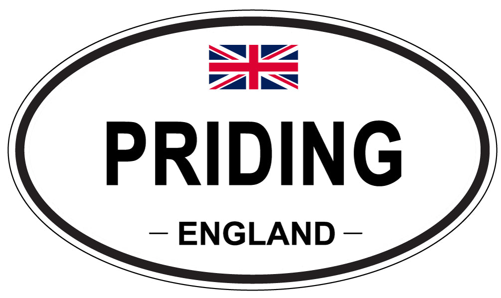 PRIDING, England - Oval Magnet