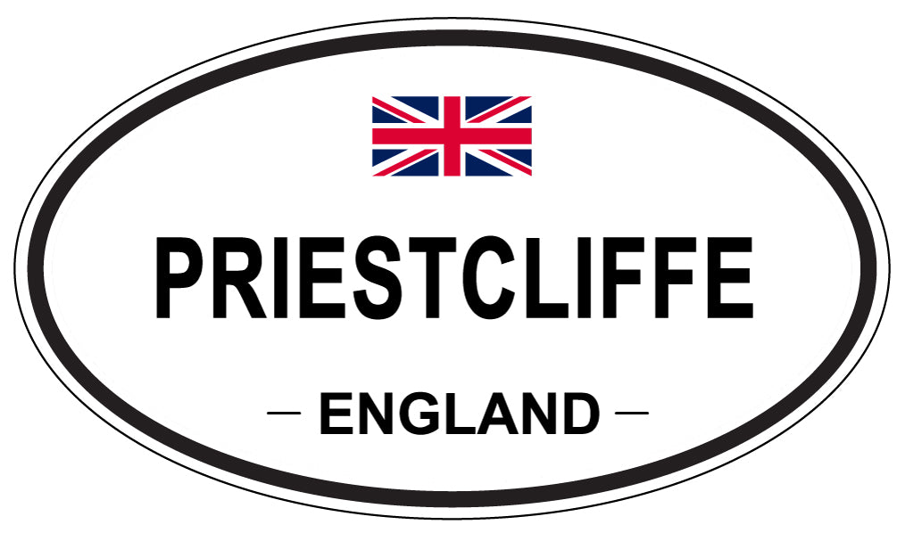 PRIESTCLIFFE, England - Oval Magnet