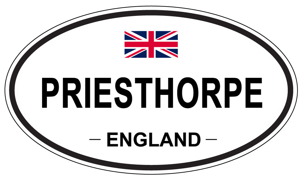 PRIESTHORPE, ENGLAND - Oval Sticker