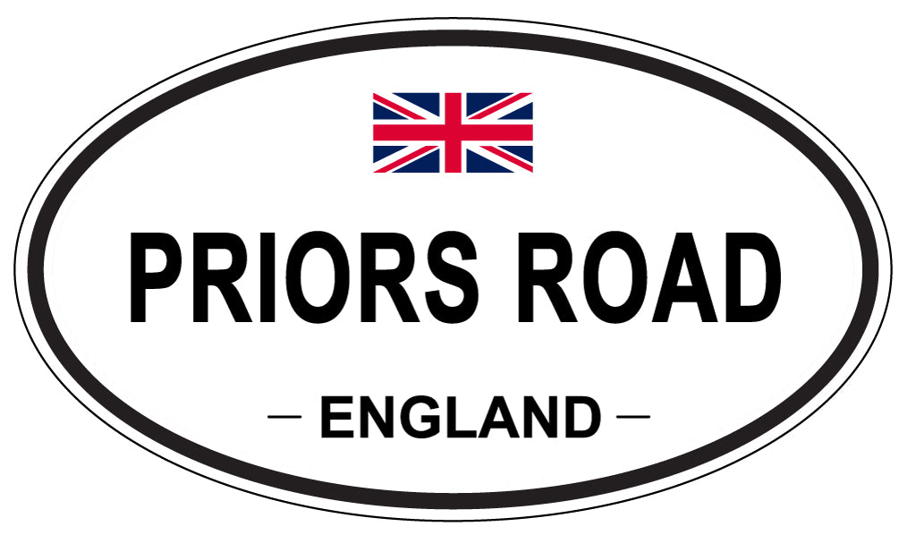 PRIORS ROAD, England - Oval Magnet