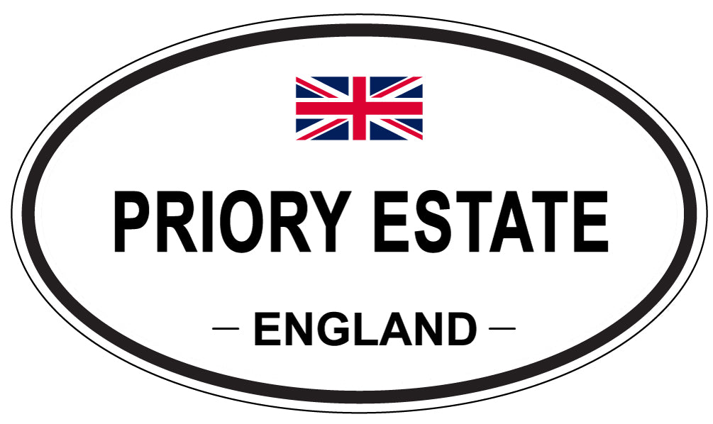 PRIORY ESTATE, England - Oval Magnet