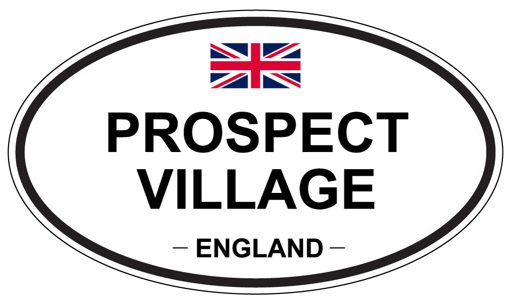 PROSPECT VILLAGE, England - Oval Magnet