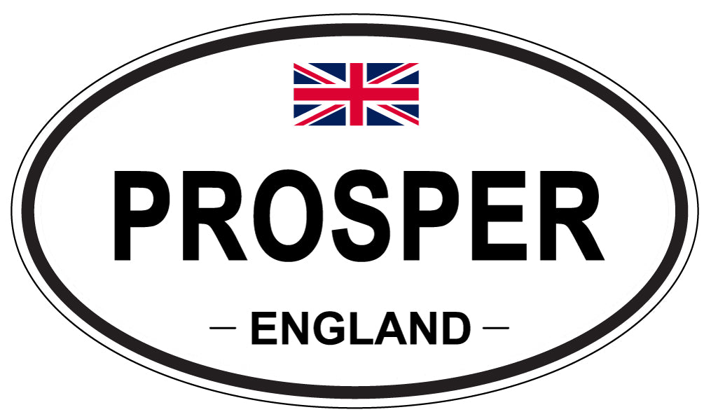 PROSPER, England - Oval Magnet