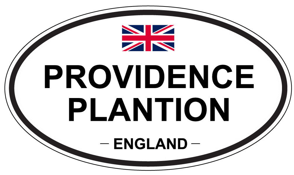 PROVIDENCE PLANTION, ENGLAND - Oval Sticker