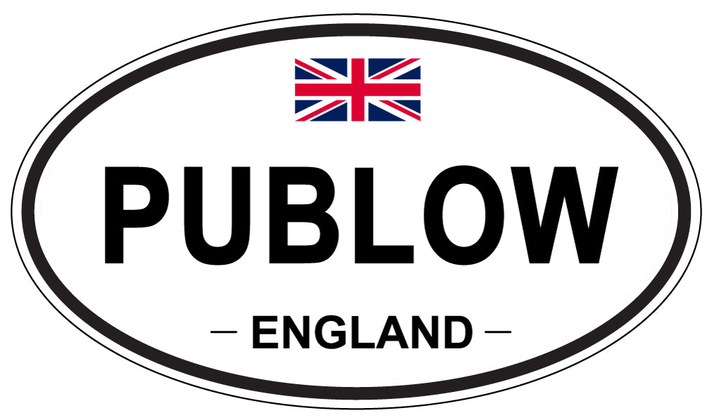 PUBLOW, England - Oval Magnet