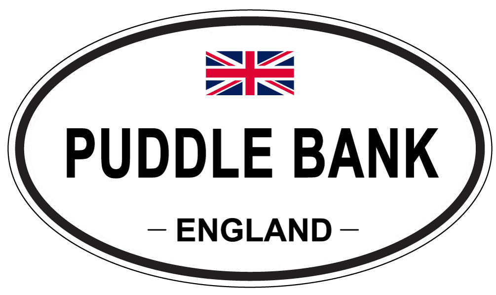 PUDDLE BANK, England - Oval Magnet
