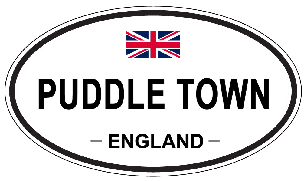 PUDDLE TOWN, England - Oval Magnet