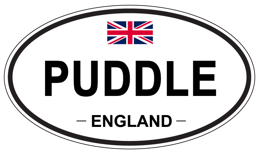 PUDDLE, England - Oval Magnet