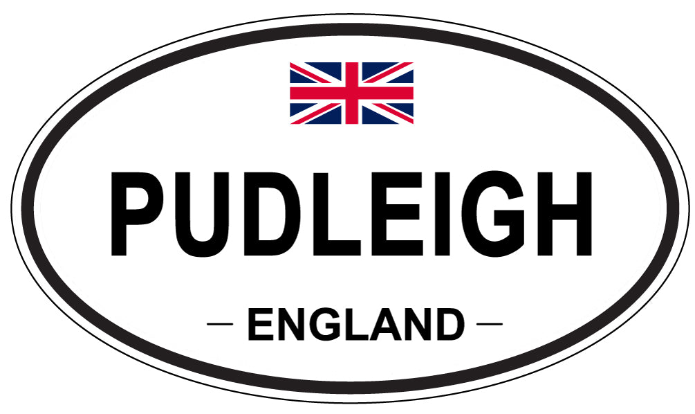 PUDLEIGH, ENGLAND - Oval Sticker