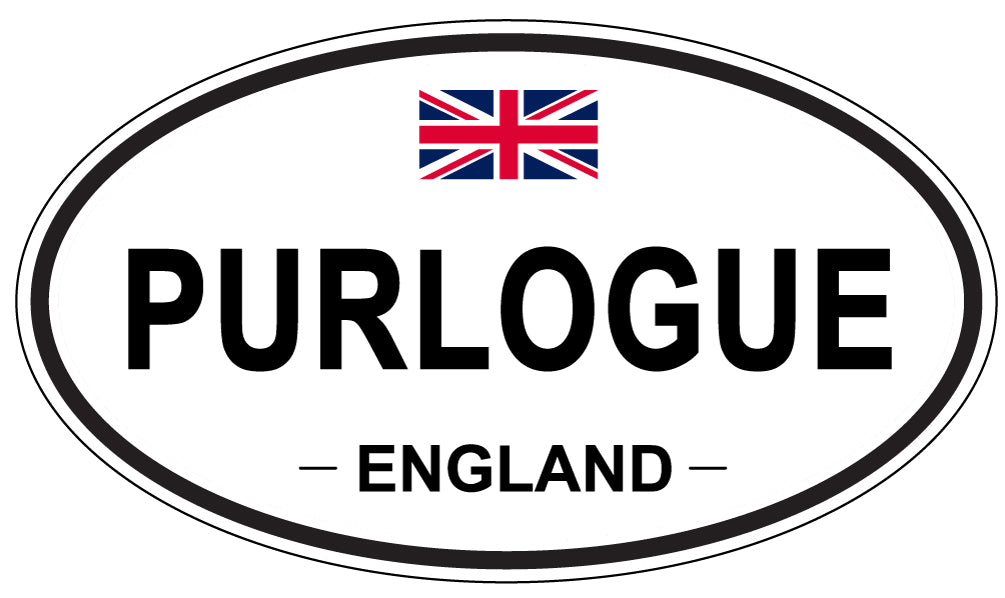 PURLOGUE, England - Oval Magnet