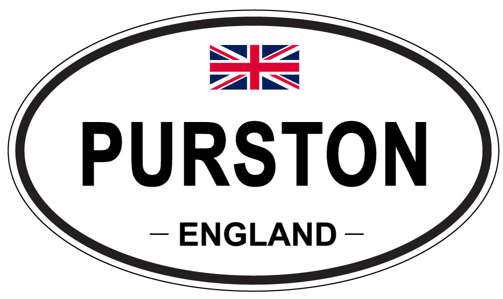 PURSTON, ENGLAND - Oval Sticker