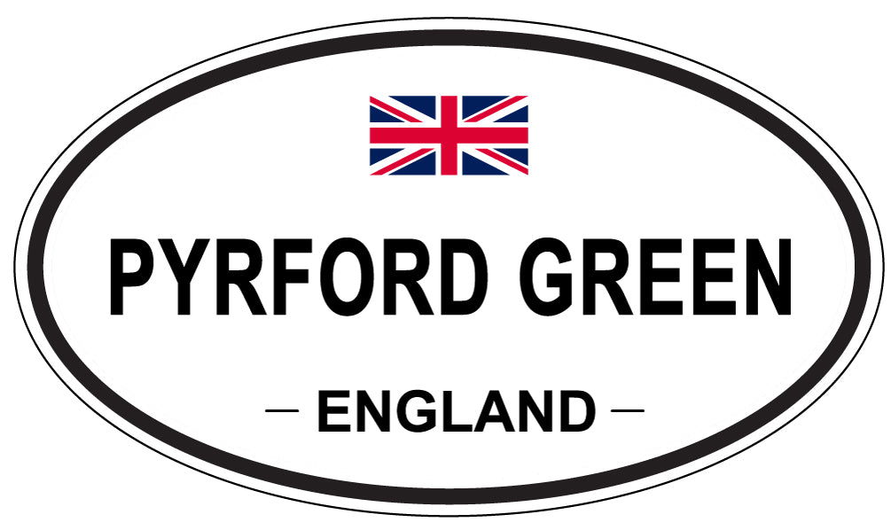 PYRFORD GREEN, ENGLAND - Oval Sticker