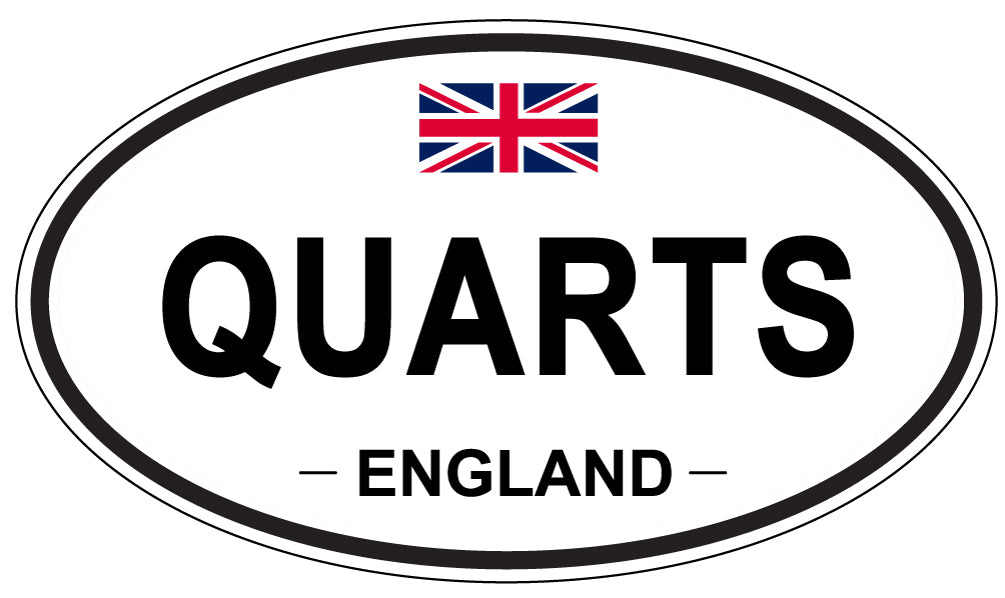 QUARTS, England - Oval Magnet