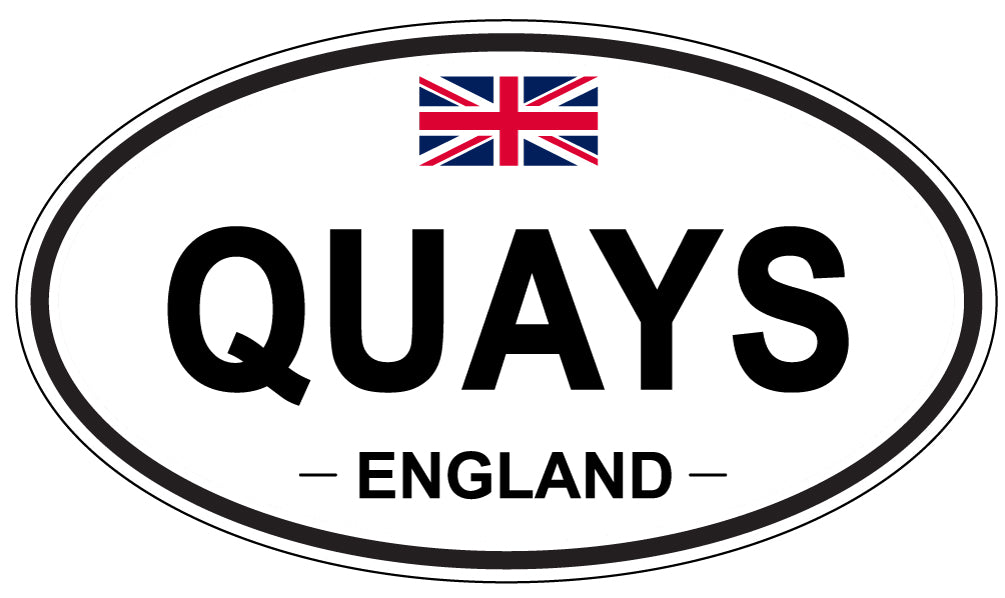 QUAYS, England - Oval Magnet