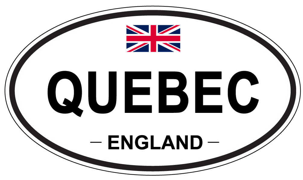 QUEBEC, England - Oval Magnet