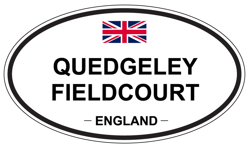 QUEDGELEY FIELDCOURT, ENGLAND - Oval Sticker
