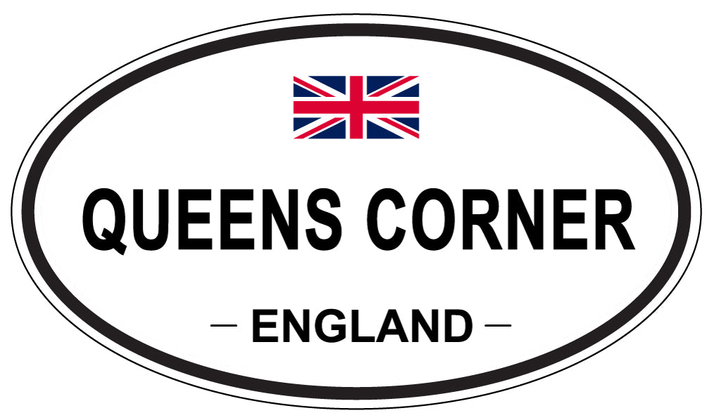 QUEENS CORNER, England - Oval Magnet