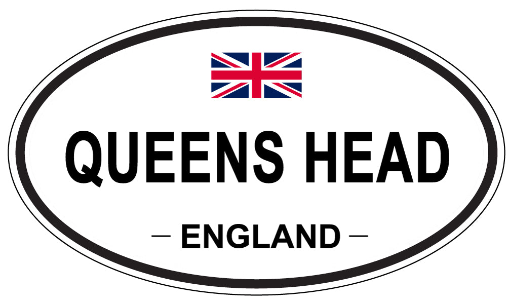 QUEENS HEAD, England - Oval Magnet