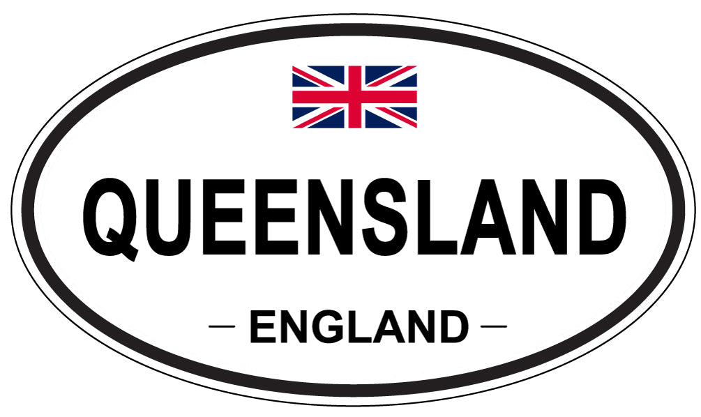 QUEENSLAND, England - Oval Magnet