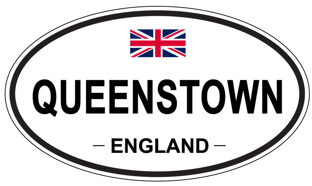 QUEENSTOWN, ENGLAND - Oval Sticker
