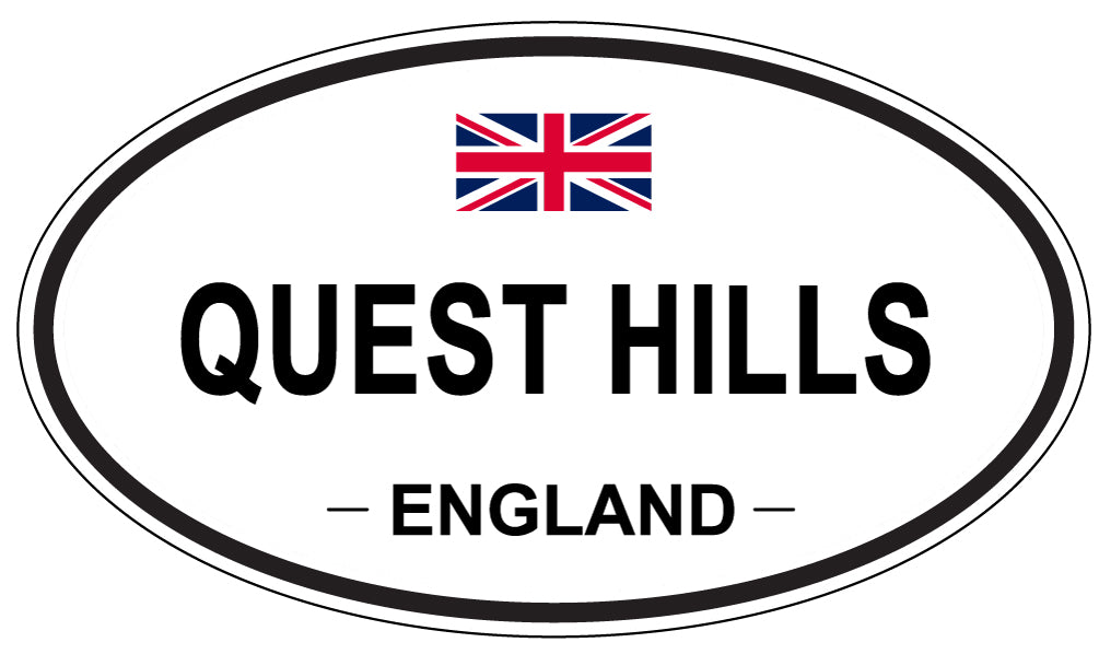 QUEST HILLS, England - Oval Magnet