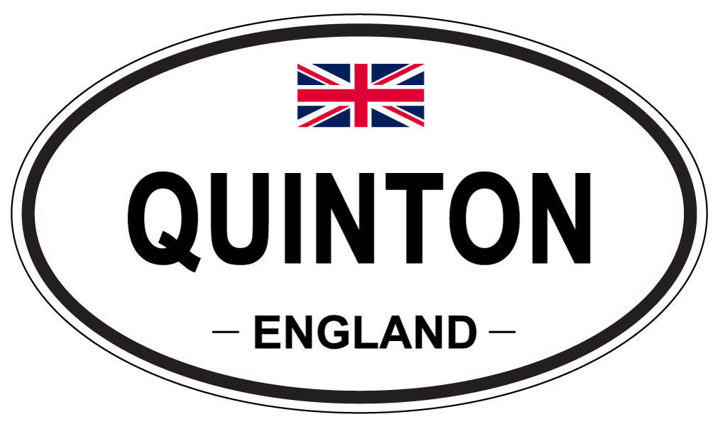 QUINTON, ENGLAND - Oval Sticker