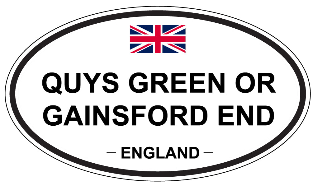 QUYS GREEN OR GAINSFORD END, England - Oval Magnet