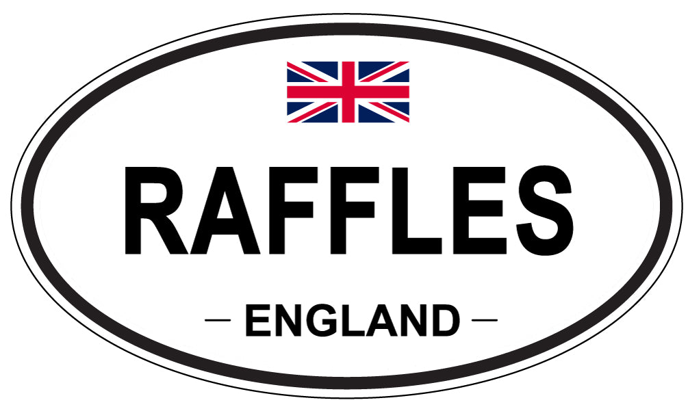 RAFFLES, England - Oval Magnet