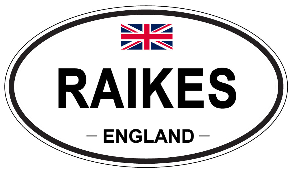 RAIKES, England - Oval Magnet