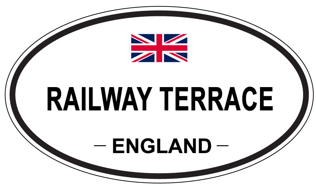 RAILWAY TERRACE, England - Oval Magnet