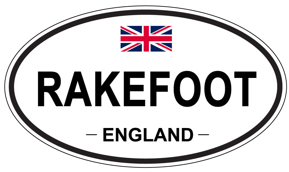 RAKEFOOT, England - Oval Magnet