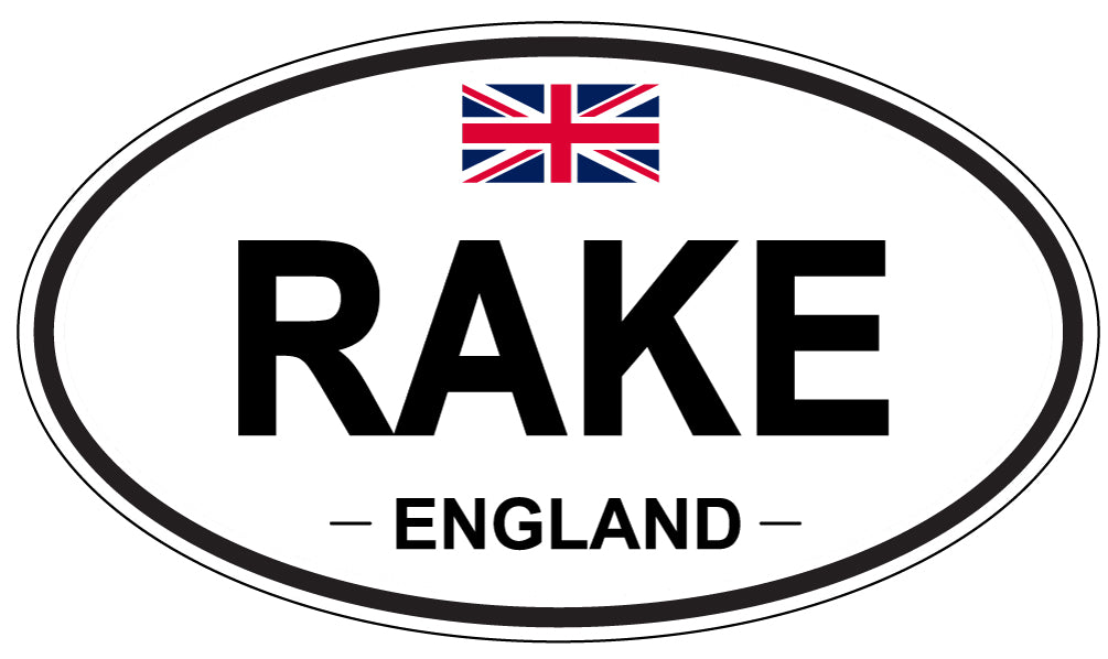 RAKE, England - Oval Magnet