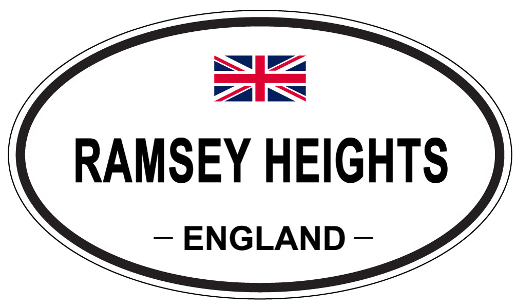 RAMSEY HEIGHTS, England - Oval Magnet