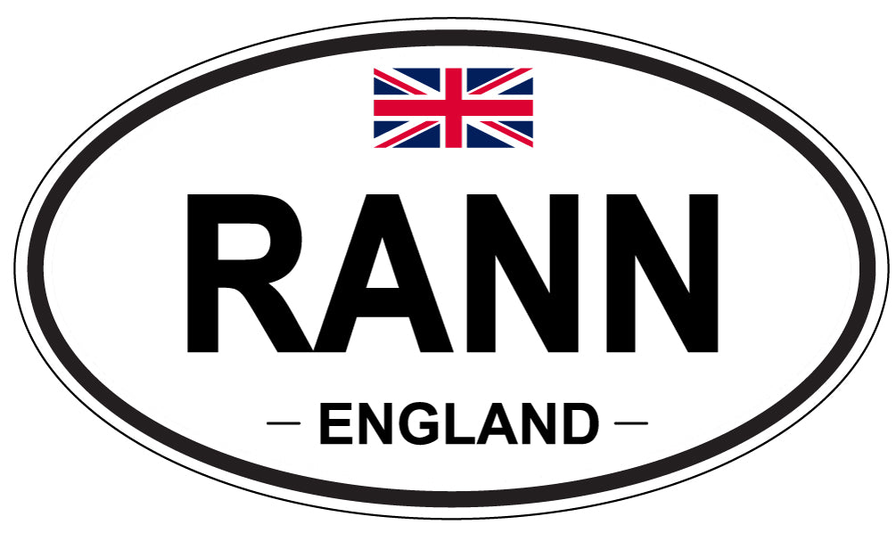 RANN, ENGLAND - Oval Sticker