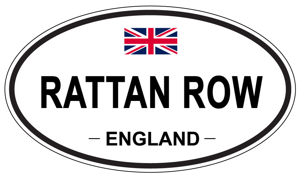 RATTAN ROW, England - Oval Magnet