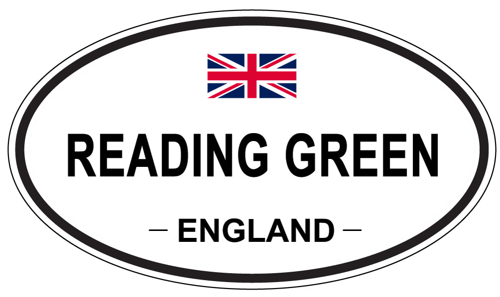 READING GREEN, England - Oval Magnet