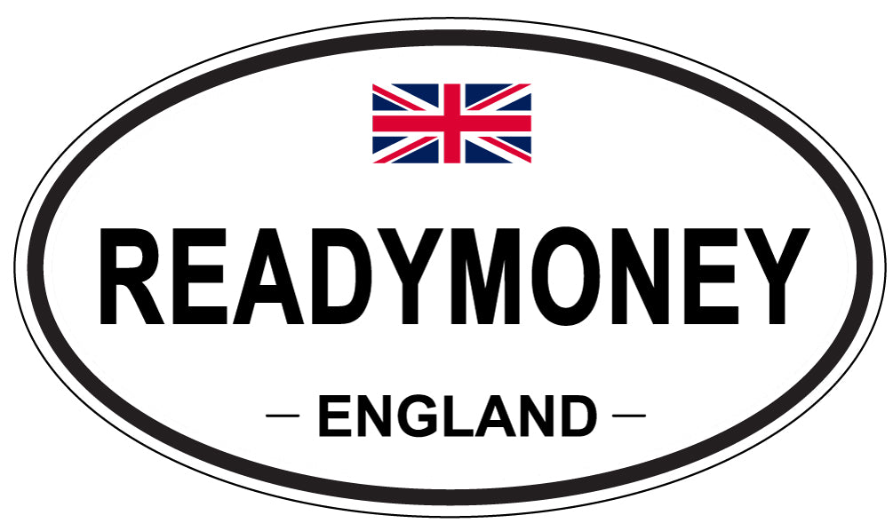 READYMONEY, England - Oval Magnet