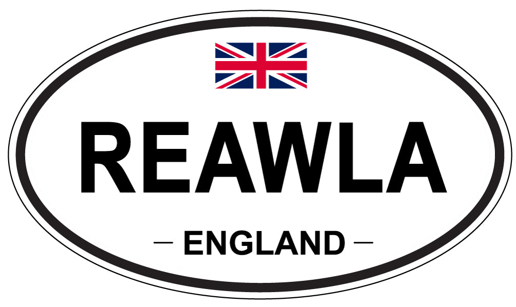 REAWLA, England - Oval Magnet