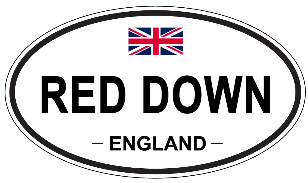 RED DOWN, England - Oval Magnet