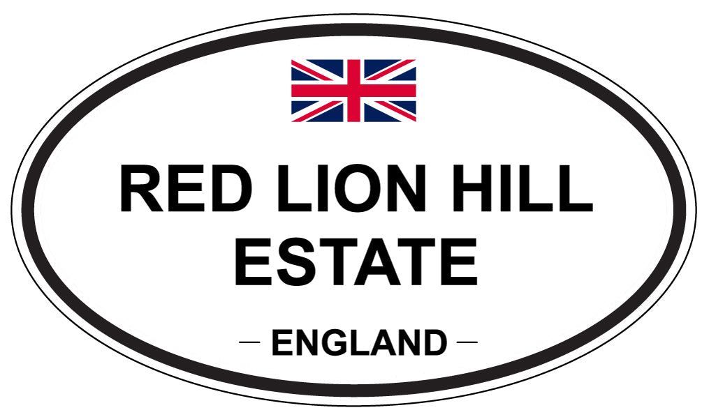 RED LION HILL ESTATE, England - Oval Magnet