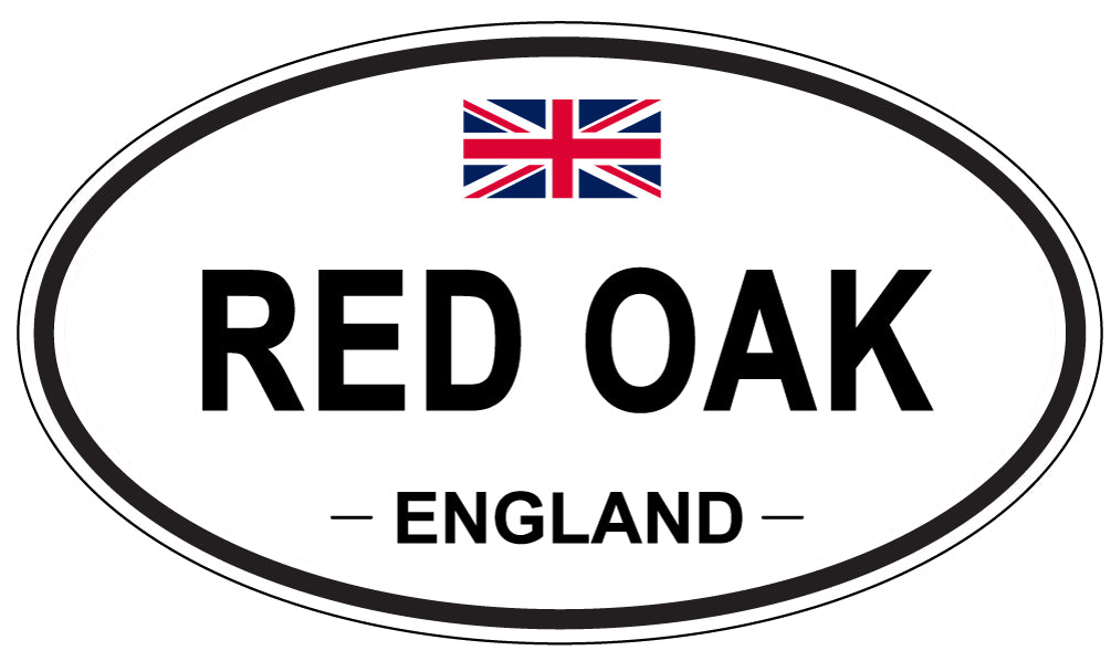 RED OAK, England - Oval Magnet