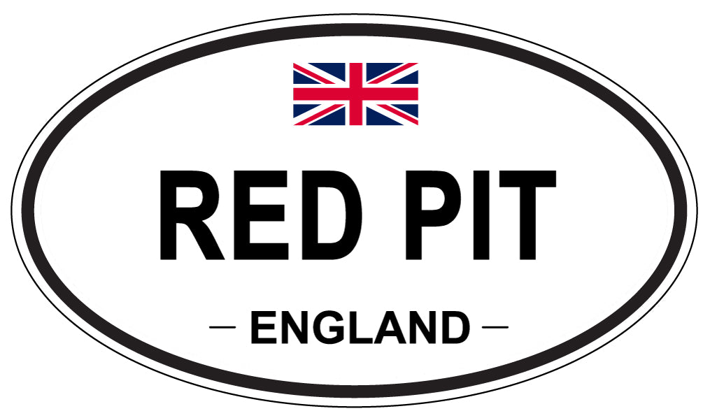 RED PIT, England - Oval Magnet