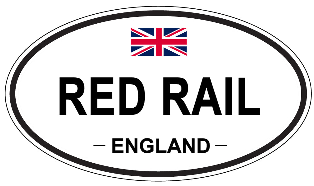 RED RAIL, England - Oval Magnet