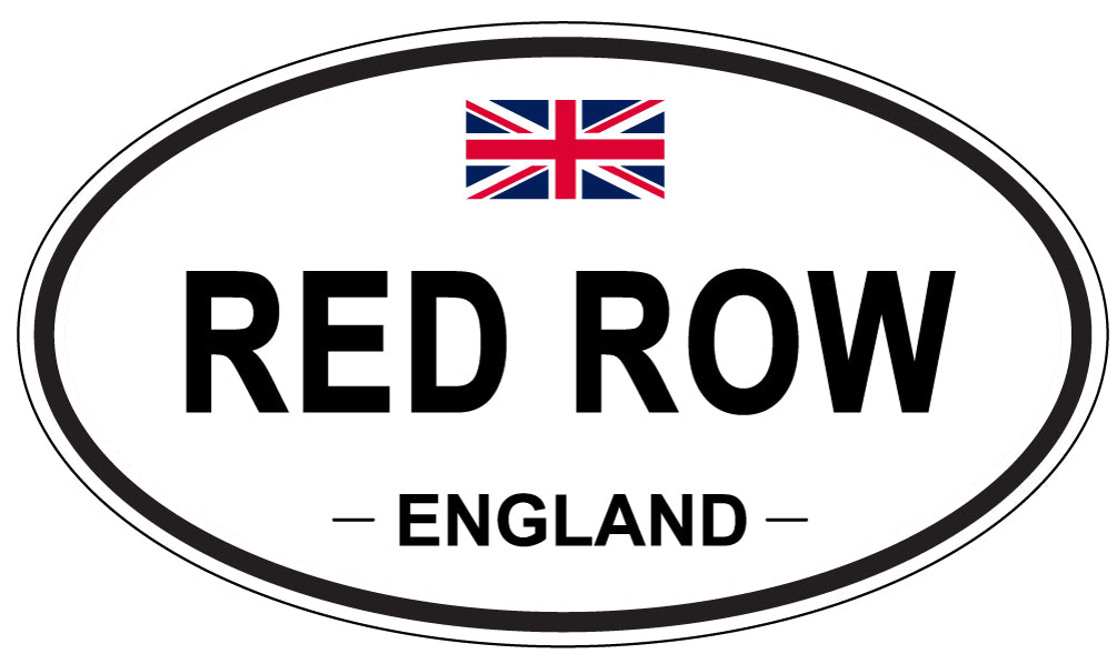 RED ROW, England - Oval Magnet