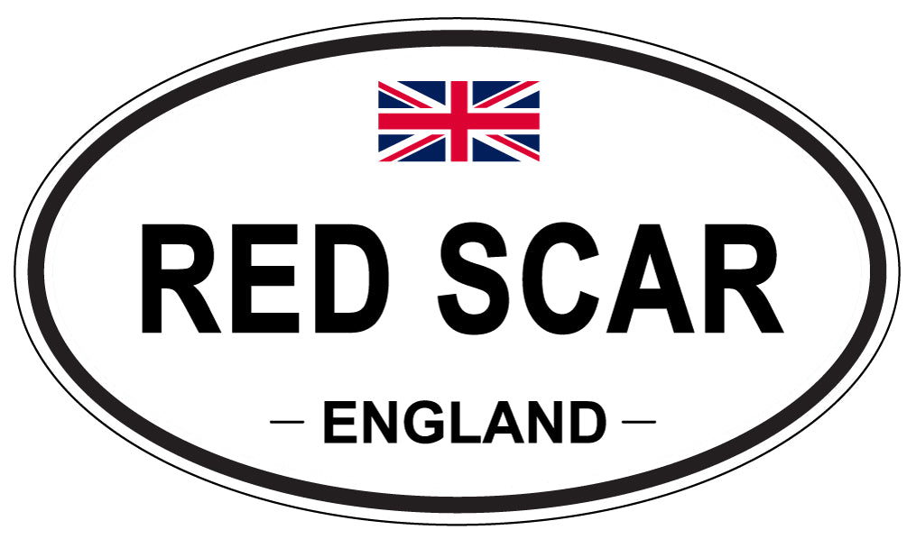 RED SCAR, England - Oval Magnet