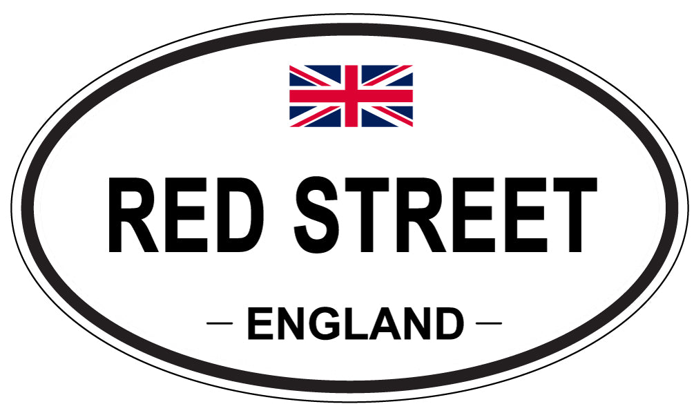 RED STREET, England - Oval Magnet